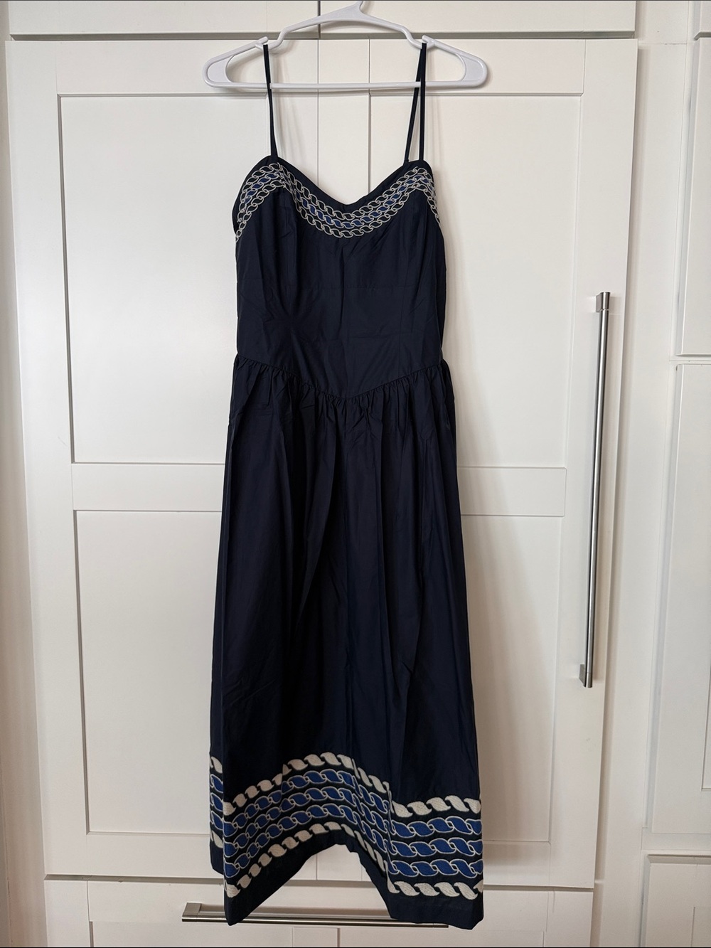 Tuckernuck Navy Midi Dress with Rope-Trim Accents